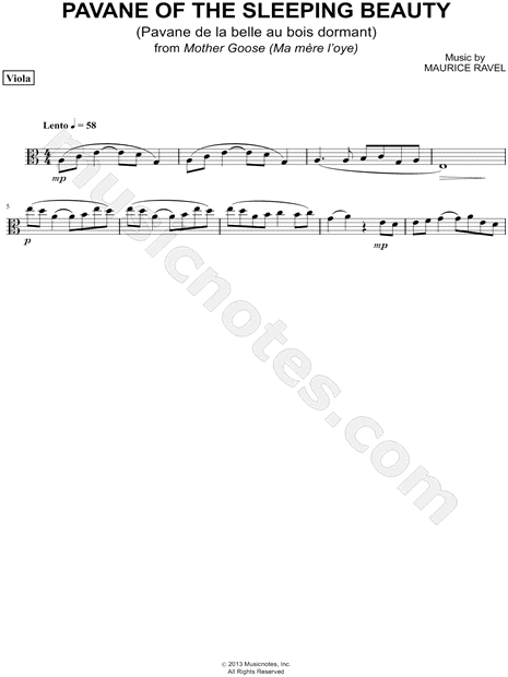 Collection: Pavane of the Sleeping Beauty - Viola & Piano