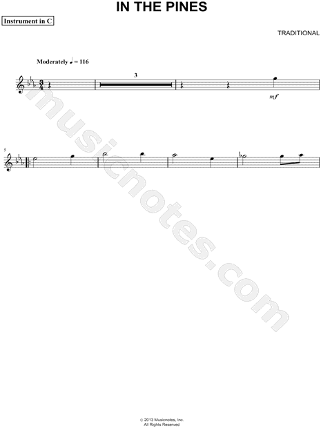 Collection: In The Pines - C Instrument & Piano