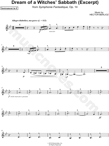 Collection: Dream of a Witches' Sabbath (Excerpt) - F Instrument & Piano