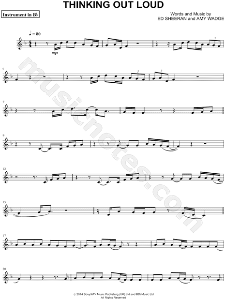 Collection: Thinking Out Loud - Bb Instrument & Piano