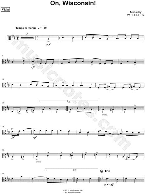 Collection: On, Wisconsin! - Viola & Piano