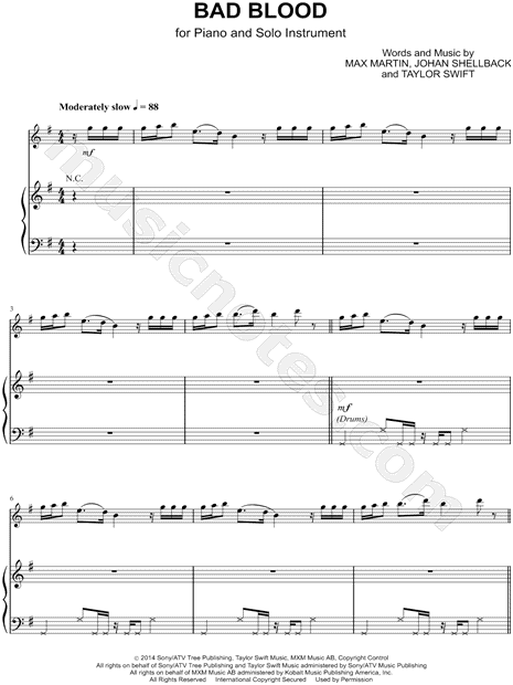 Collection: Bad Blood - Eb Instrument & Piano