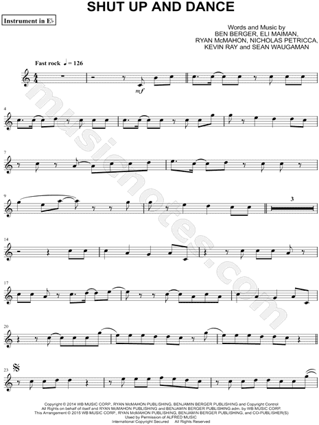 Collection: Shut Up and Dance - Eb Instrument & Piano