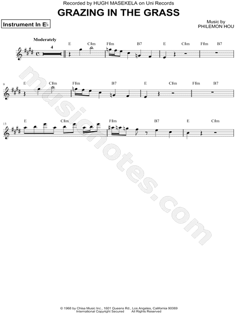 Collection: Grazing in the Grass - Eb Instrument & Piano