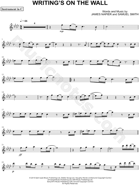 Collection: Writing's on the Wall - C Instrument & Piano