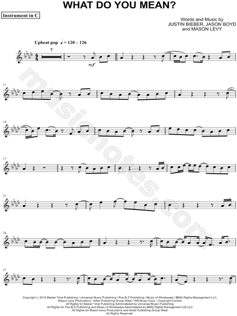 Collection: What Do You Mean? - C Instrument & Piano