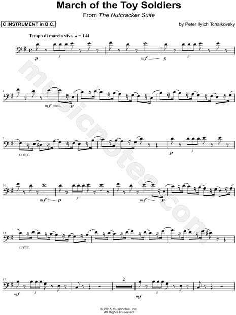 Collection: March of the Toy Soldiers - Bass Clef Instrument