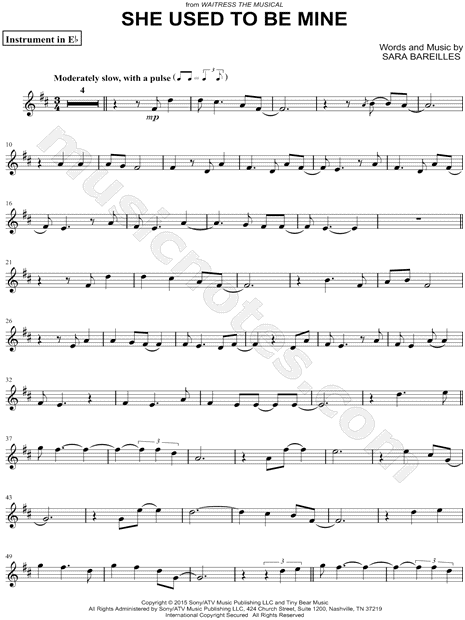 Collection: She Used to Be Mine - Eb Instrument & Piano