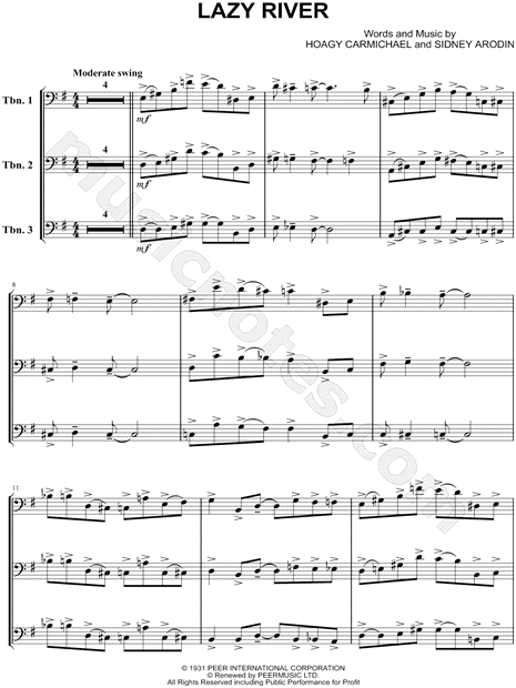Collection: Lazy River - Trombone Trio & Piano