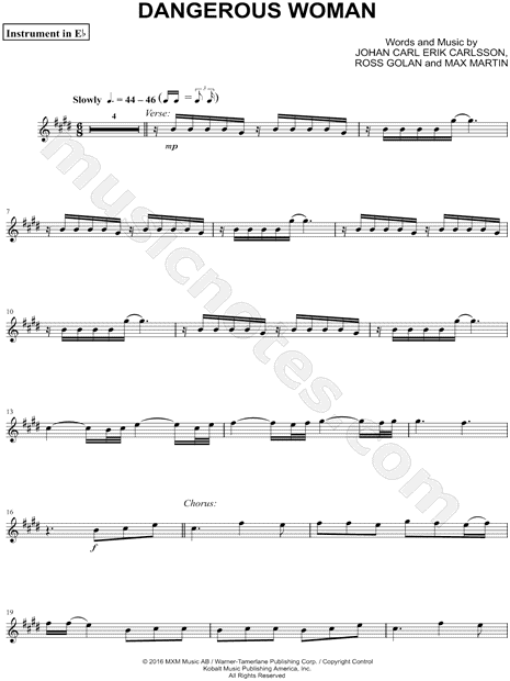 Collection: Dangerous Woman - Eb Instrument & Piano