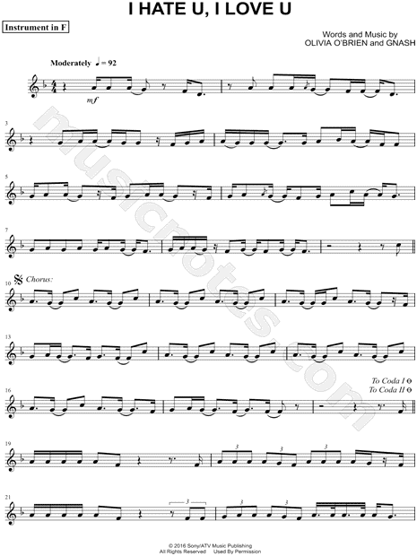 Collection: I Hate U, I Love U - F Instrument & Piano