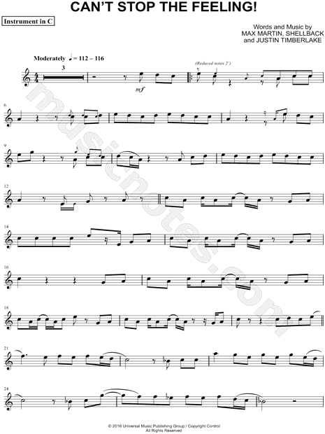 Collection: Can't Stop the Feeling! - C Instrument & Piano