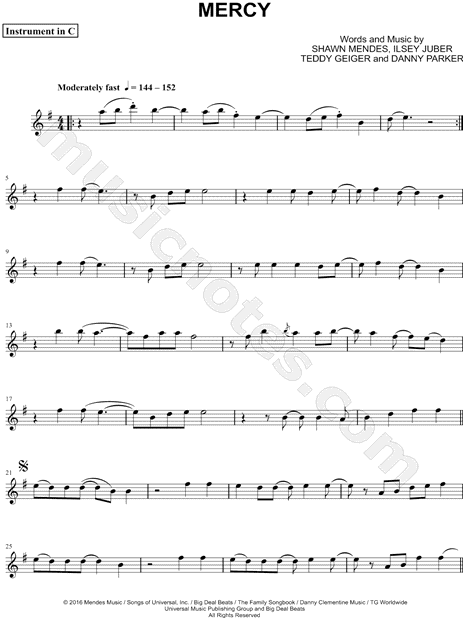 Collection: Mercy - C Instrument & Piano