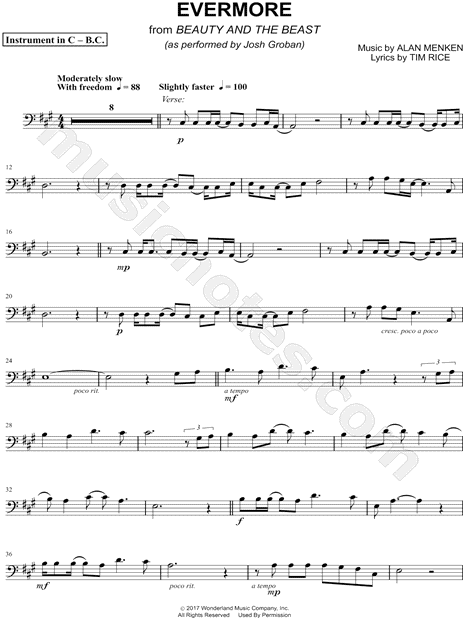 Collection: Evermore - Bass Clef Instrument & Piano