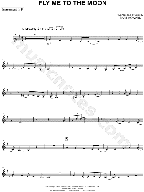 Collection: Fly Me to the Moon - F Instrument & Piano