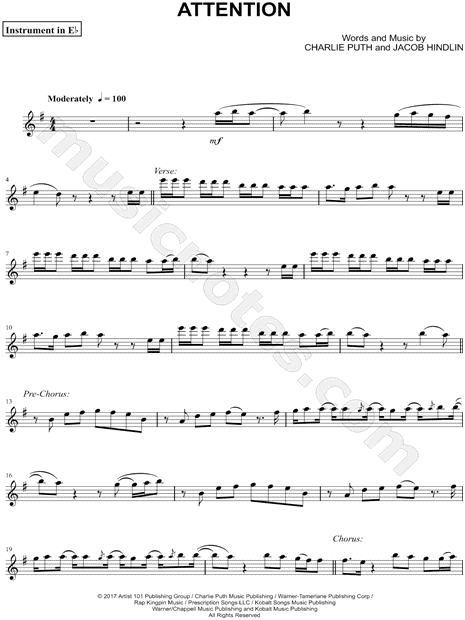 Collection: Attention - Eb Instrument & Piano