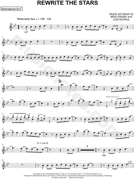 Collection: Rewrite the Stars - C Instrument & Piano