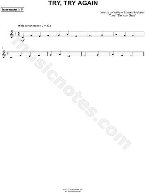 Collection: Try, Try Again - F Instrument & Piano