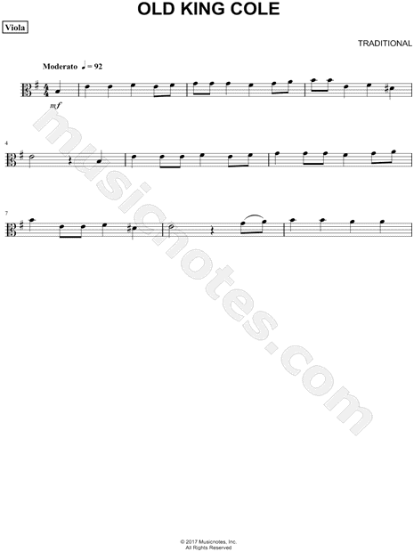 Collection: Old King Cole - Viola & Piano