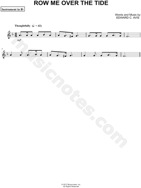 Collection: Row Me Over the Tide - Bb Instrument & Piano