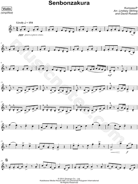 Collection: Senbonzakura - Violin & Piano [simplified version]