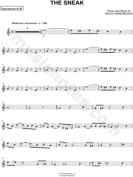 Collection: The Sneak - Bb Instrument & Piano