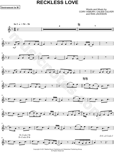 Collection: Reckless Love - Bb Instrument & Piano