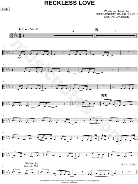 Collection: Reckless Love - Viola & Piano