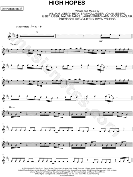 Collection: High Hopes - Eb Instrument & Piano