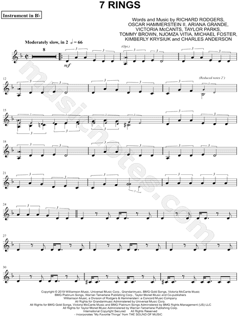 Collection: 7 rings - Bb Instrument & Piano