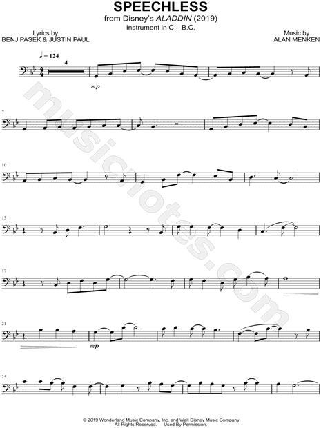 Collection: Speechless - Bass Clef Instrument & Piano