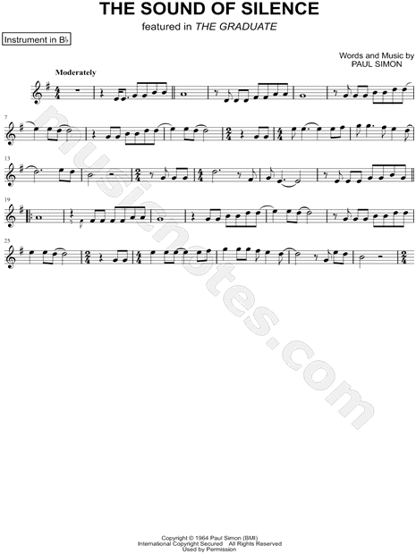 Collection: The Sound of Silence - Bb Instrument & Piano