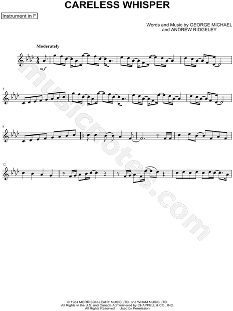 Collection: Careless Whisper - F Instrument & Piano
