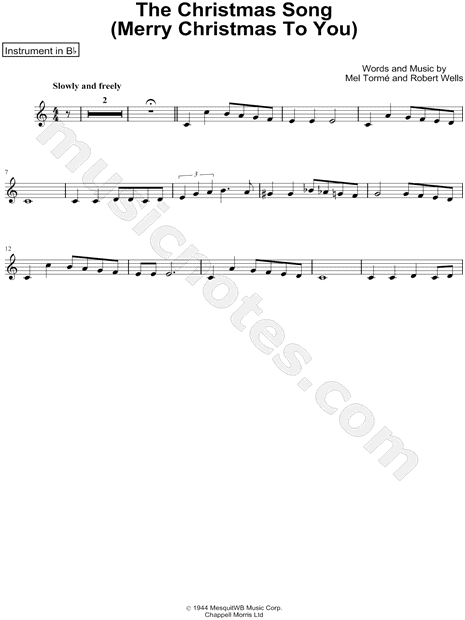Collection: The Christmas Song (Chestnuts Roasting on an Open Fire) - Bb Instrument & Piano