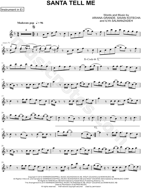 Collection: Santa Tell Me - Eb Instrument & Piano