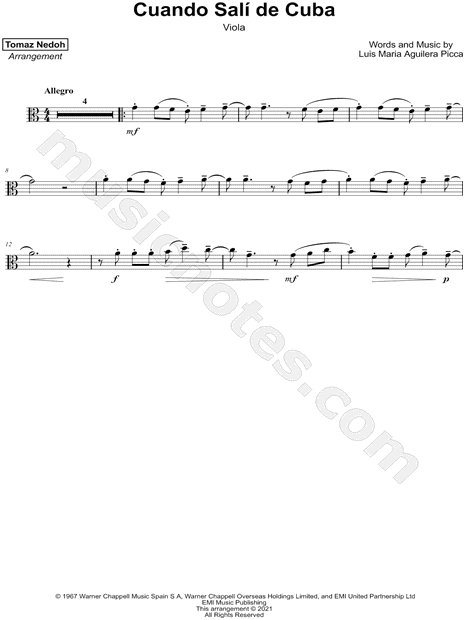 Collection: Cuando Salí de Cuba - Viola & Piano