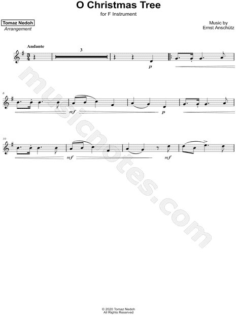 Collection: O Christmas Tree - F Instrument & Piano
