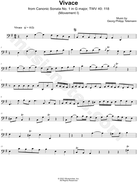 Collection: Canonic Sonata No. 1, TWV 40: 118