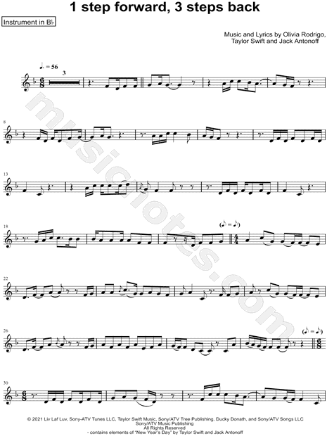 Collection: 1 step forward, 3 steps back - Bb Instrument & Piano