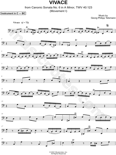 Collection: Canonic Sonata No. 6, TWV 40: 123