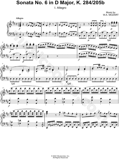 Collection: Sonata No. 6 in D Major