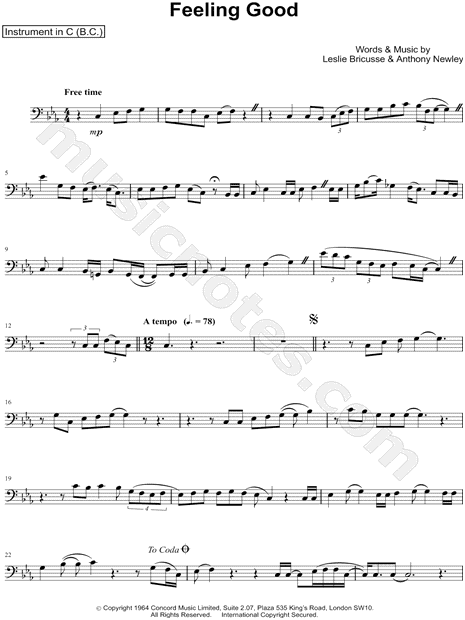 Collection: Feeling Good - Bass Clef Instrument & Piano