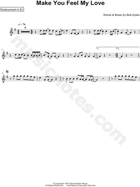 Collection: Make You Feel My Love - Eb Instrument & Piano