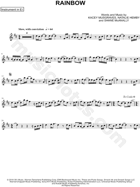 Collection: Rainbow - Eb Instrument & Piano