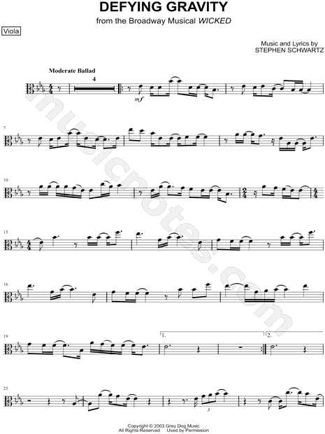 Collection: Defying Gravity - Viola & Piano