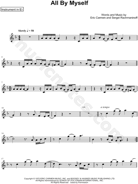 Collection: All By Myself - Eb Instrument & Piano