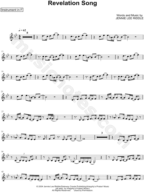 Collection: Revelation Song - F Instrument & Piano