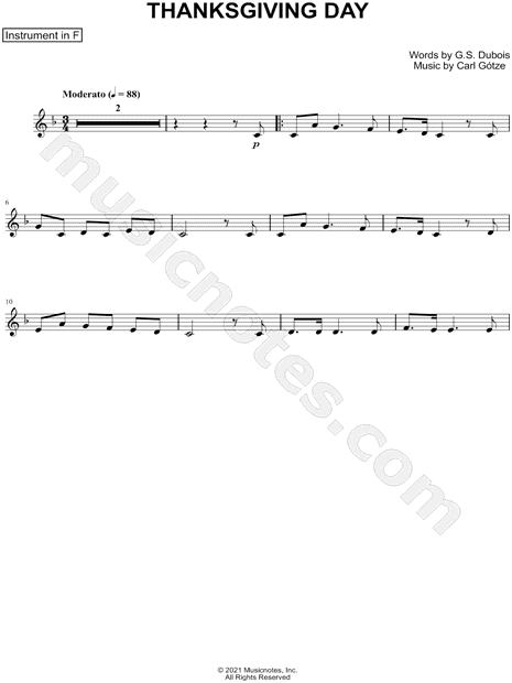 Collection: Thanksgiving Day - F Instrument & Piano