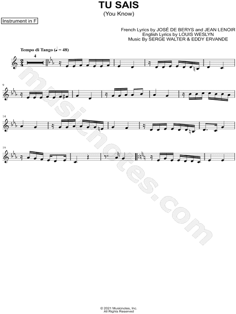 Collection: Tu Sais - F Instrument & Piano