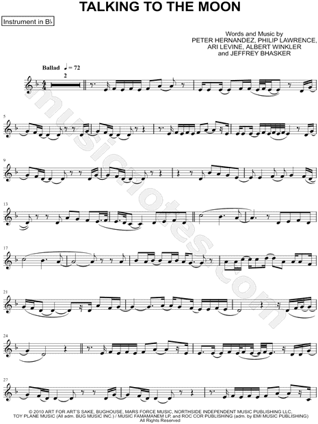 Collection: Talking to the Moon - Bb Instrument & Piano
